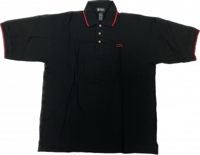 Black and Red Men's Polo with CN Logo