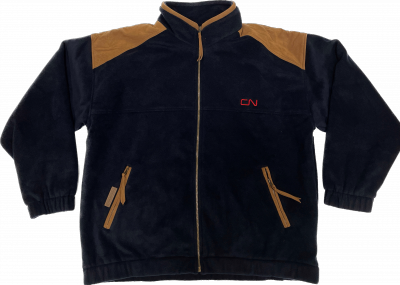 Stormtech Fleece Jacket with Faux-suede Trim - Navy