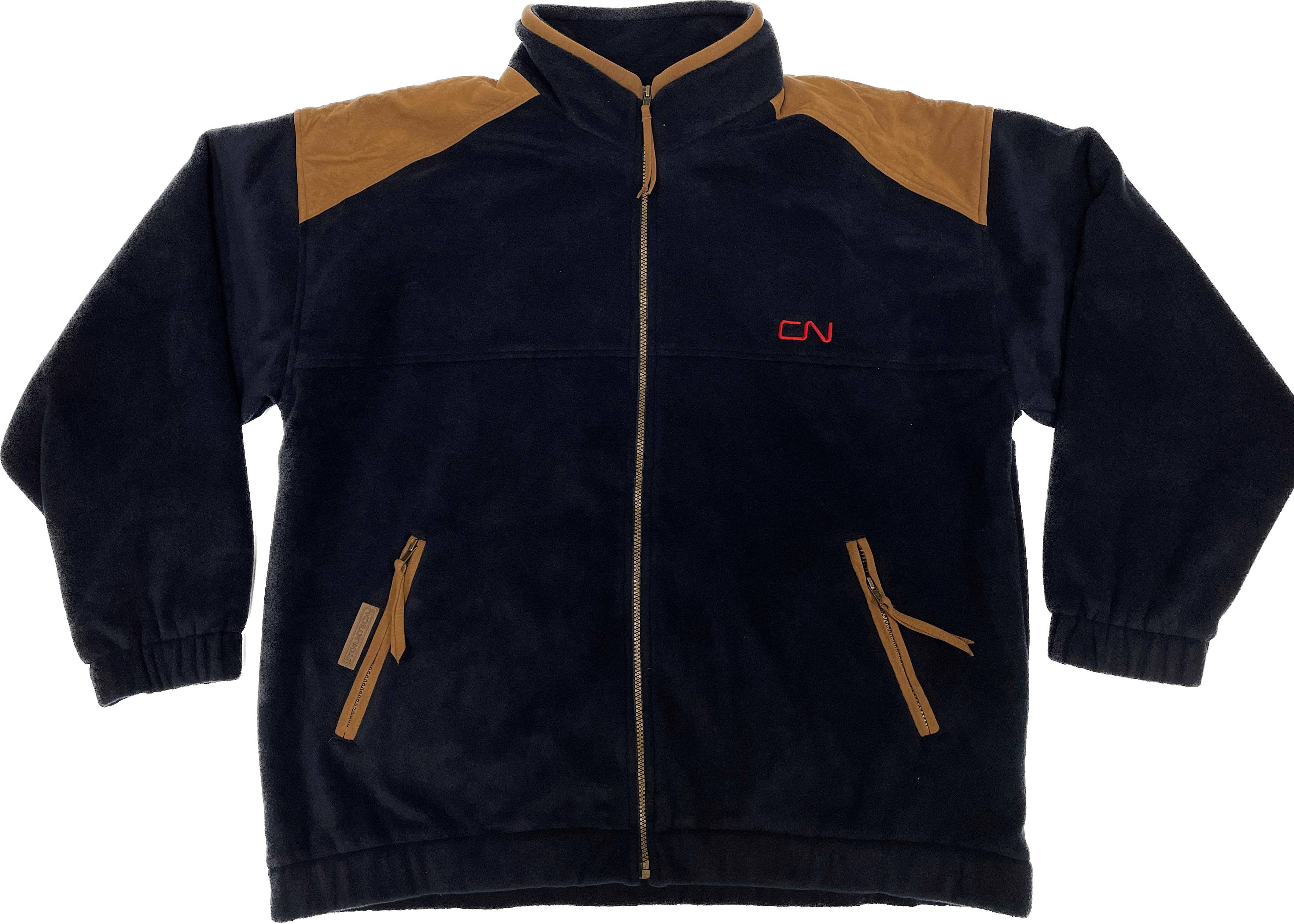 Stormtech Fleece Jacket with Faux-suede Trim - Navy